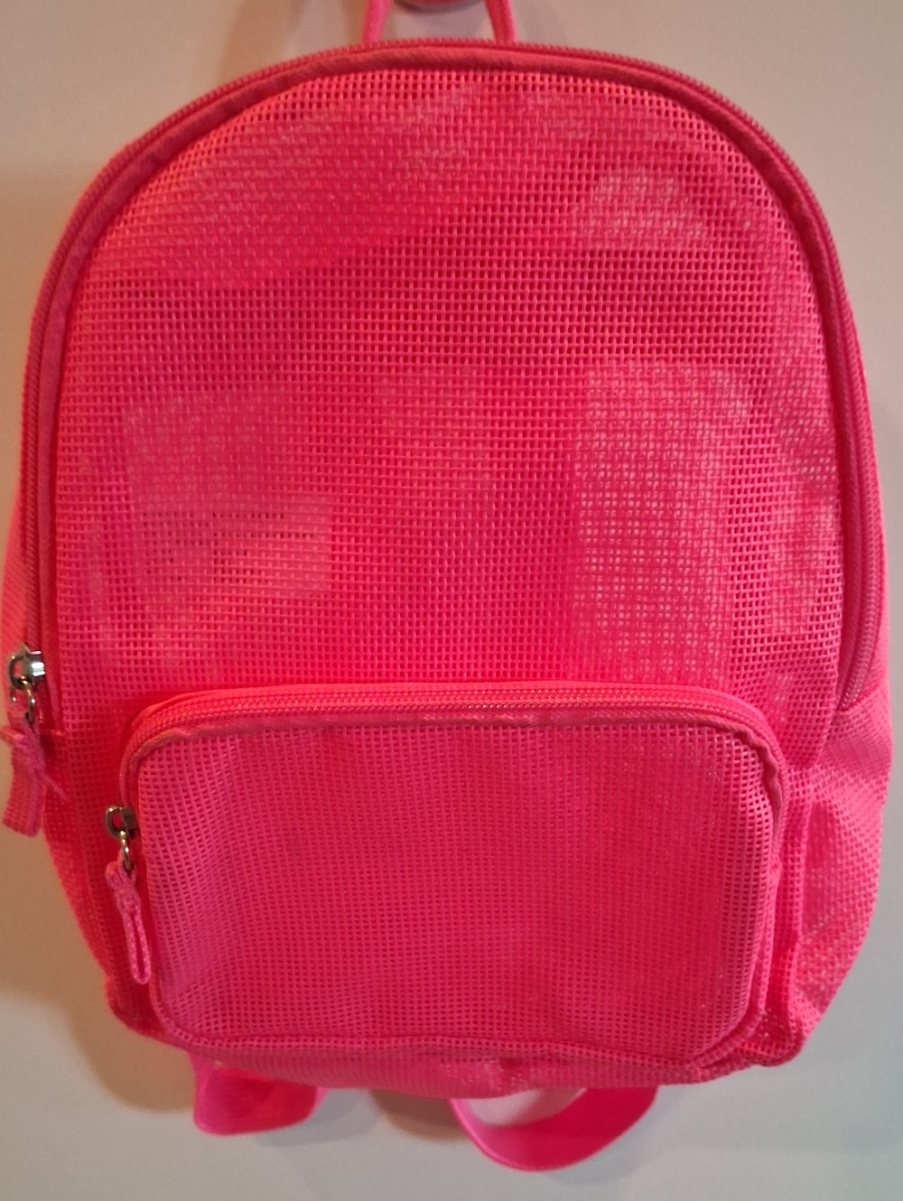 Pink Women's Mesh Mini Backpack